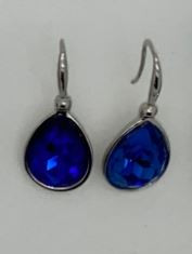 Crystal Teardrop Earring on Rhodium