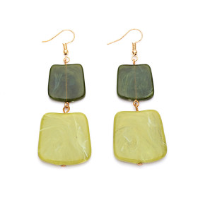 Peridot and Moss Green Earrings with Gold Fish Hook