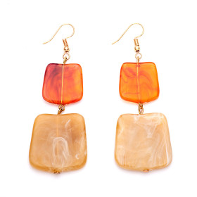 Rock Sugar and Honey Earrings with Gold Fish Hook