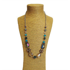 Crystal Rock Long Necklace