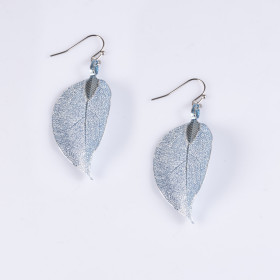 Natural Leaf Earring in Blue Colour