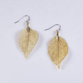 Natural Leaf Earring in Yellow Colour