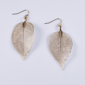 Natural Leaf Earring in Gold Plating