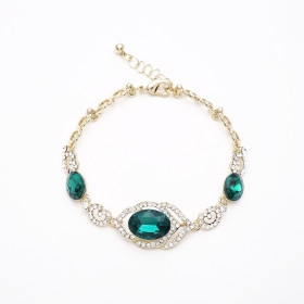 Victorian Filigree Emerald Bracelet