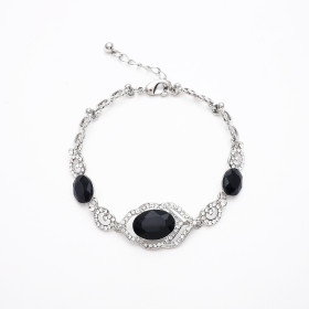 Victorian Filigree Black Bracelet