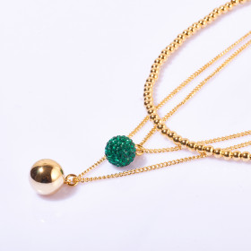 Three-layers Ball Necklace