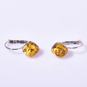 Square Crystal Birthstone Earring