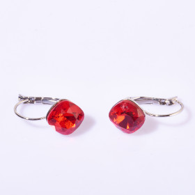 Square Crystal Birthstone Earring