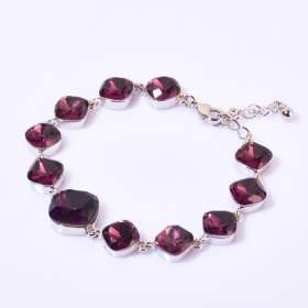 Square Crystal Birthstone Bracelet