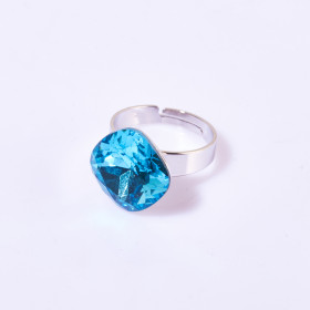 Square Crystal Birthstone Ring