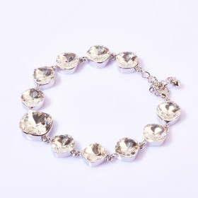 Square Crystal Birthstone Bracelet