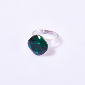 Square Crystal Birthstone Ring
