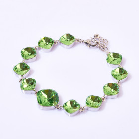 Square Crystal Birthstone Bracelet