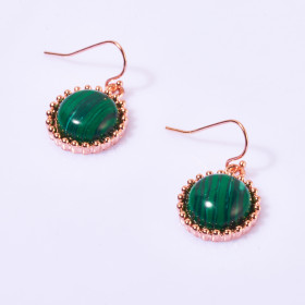 Semi-precious Round Stone Earring