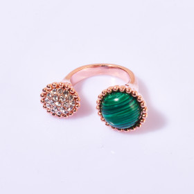 Semi-precious Round Stone Ring