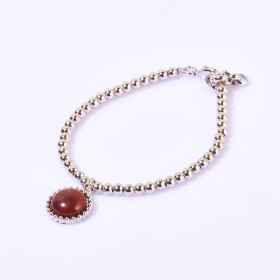 Semi-precious Round Stone Bracelet