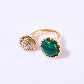 Semi-precious Round Stone Ring