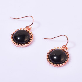 Semi-precious Round Stone Earring