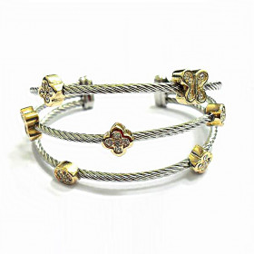 Triple cable designer look cuff 