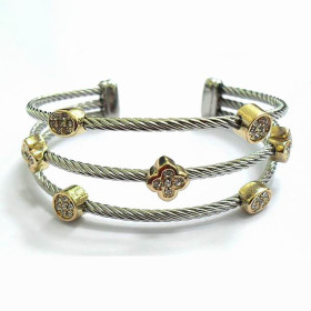 Triple cable designer look cuff 