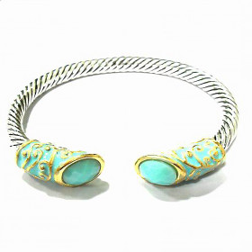 Designer Two Tone Twist Bracelet