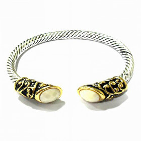 Designer Two Tone Twist Bracelet
