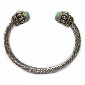 Designer Two Tone Twist Bracelet