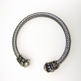 Designer Two Tone Twist Bracelet