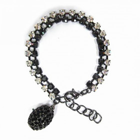 Oval Drop Crystal Bracelet