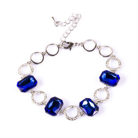 Diamond Brillant Cut Royal Blue Bracelet