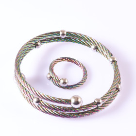 Wire Cable with Stainless Steel Bracelet