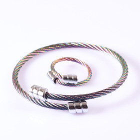 Wire Cable with Stainless Steel Bracelet