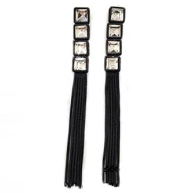 Liner crystal earrings