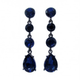 Elegant Teardrop Linked Crystal Earrings