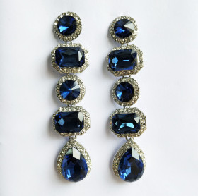 Long Gorgeous Montana Blue Earrings