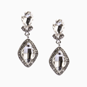 Pointed Oval Drop Earrings