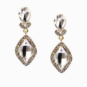 Pointed Oval Drop Earrings