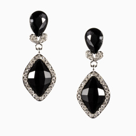Pointed Oval Drop Earrings