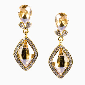 Pointed Oval Drop Earrings