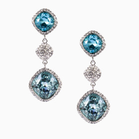 Crystal Square Pierced Earring