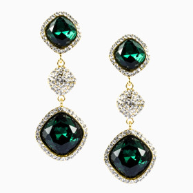 Crystal Square Pierced Earring