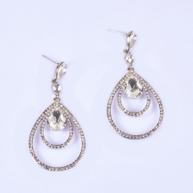 Graceful Teardrop Clear Earrings