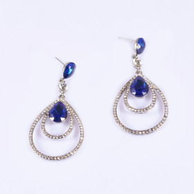 Graceful Teardrop Royal Blue Earrings