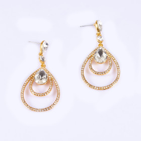 Graceful Teardrop Clear Earrings