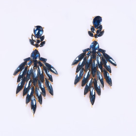 Flying Feather Blue Earrings