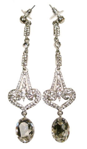 Long Clear Earrings