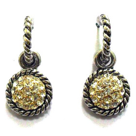 Delicate Designer Inspiration Pave Crystal earring