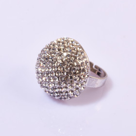 Crystal Hemisphere Ring